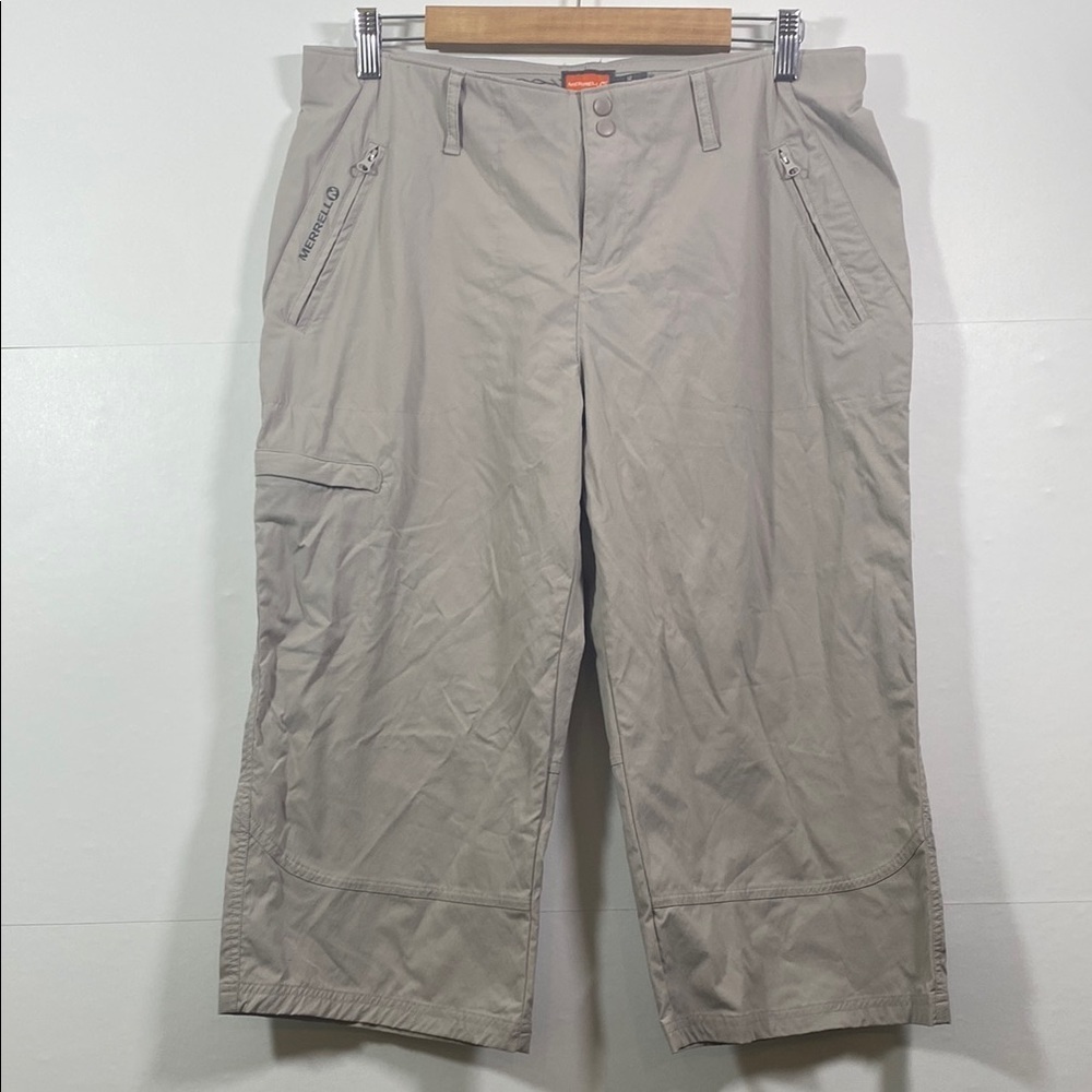 Merrell Nylon Khaki Capri Pants Lightweight Casual Wear Size 12